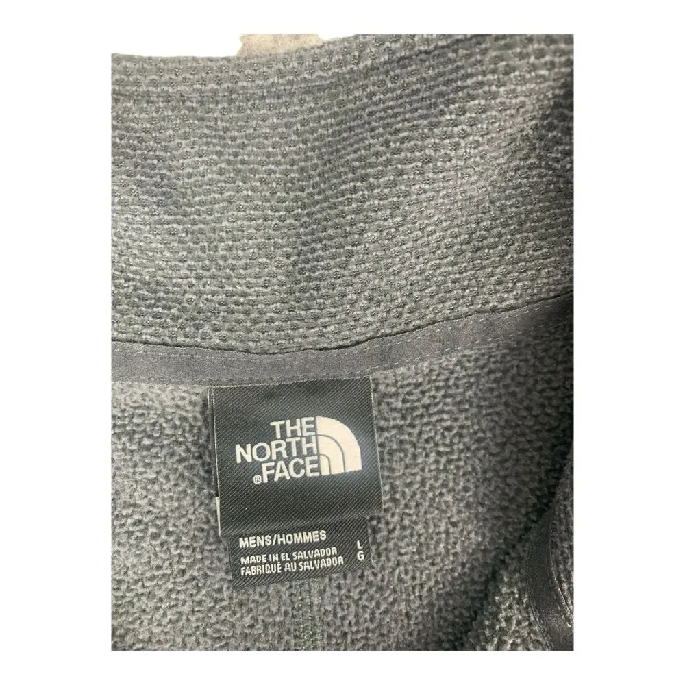 The North Face 1/4 Zip Sweater, Gray, High Neck Pullover Fleece, Men’s Sz Large